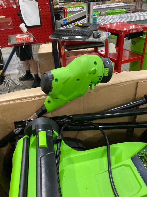 Photo 1 of (TOOLS ONLY NO BATTERIES OR CHARGER)Greenworks 40V 16" Brushless Cordless (Push) Lawn Mower + Blower (350 CFM) + 13" String Trimmer (Bonus Spools), 4.0Ah 
