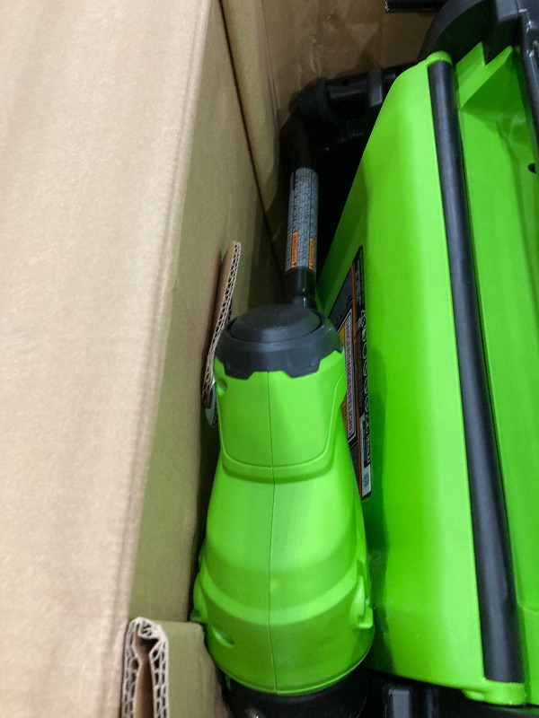 Photo 1 of (TOOLS ONLY NO BATTERIES OR CHARGER)Greenworks 40V 16" Brushless Cordless (Push) Lawn Mower + Blower (350 CFM) + 13" String Trimmer (Bonus Spools), 4.0Ah 