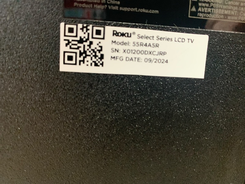 Photo 1 of ******************SCREEN SMASHED, NON-FUNCTIONAL, FINAL SALE*************************

Roku Smart TV – 55-Inch Select Series 4K HDR RokuTV with Roku Enhanced Voice Remote, Brilliant 4K Picture, Automatic Brightness, & Seamless Streaming – Live Local News,