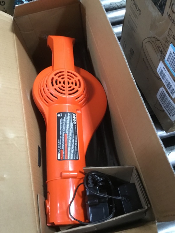 Photo 1 of *NEEDS NEW BATTERY* BLACK+DECKER 20V MAX Cordless Leaf Blower, Lawn Sweeper, 130 mph Air Speed, Lightweight Design, Battery and Charger Included (LSW221)