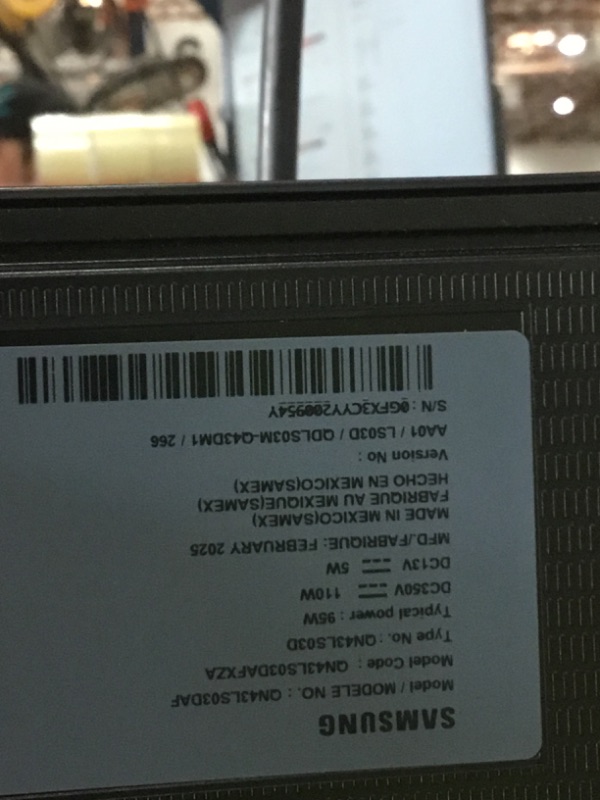 Photo 1 of Samsung 43-Inch Class QLED 4K LS03D The Frame Series Quantum HDR Smart TV w/Dolby Atmos, Art Mode, Anti-Reflection, Customizable Frame, Slim Fit Wall Mount with Alexa Built-in (QN43LS03D, 2024 Model)