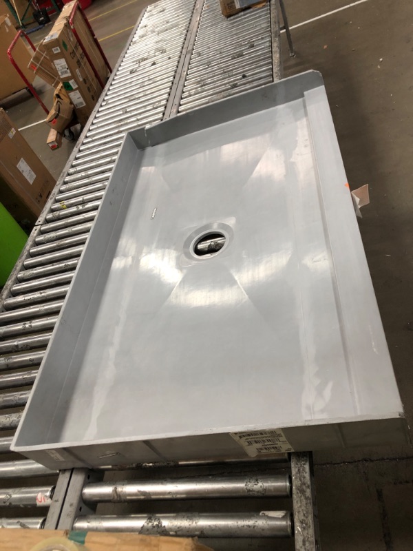 Photo 1 of ***SEE NOTES***
Transolid FTT6036C Ready to Tile 60-in L x 36-in W Shower Base with Center Drain, Dark Grey