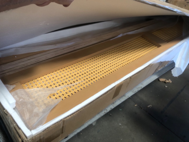 Photo 1 of *************PARTIAL ITEM, THIS IS ONLY BOX 2 OUT OF 2********************

Merax Full Size Bedframe with Full Size Trundle and Footboard, Vintage Wooden Daybed Platform Bed with Natural Rattan Headboard, No Box Spring Needed, Noise-Free, Antique Walnut
