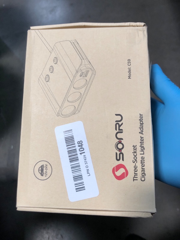Photo 1 of 7 in 1 Cigarette Lighter Splitter, SONRU 180W (max 192W) 3-Socket Car Cigarette Lighter Adapter with Dual PD 36W/QC3.0 Fast Charging (3.7FT Cable) 12V/24V Independent Switches & LED Voltage Display