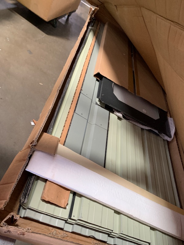 Photo 1 of ****************THIS IS ONLY ONE BOX OUT OF A MULTI BOX SET************
10X8 FT Outdoor Storage Shed with Window, Large Garden Shed for Lawn Mower, Garbage Can, Bike, Metal Tool Sheds for Patio, Lawn, Waterproof Storage House, Black