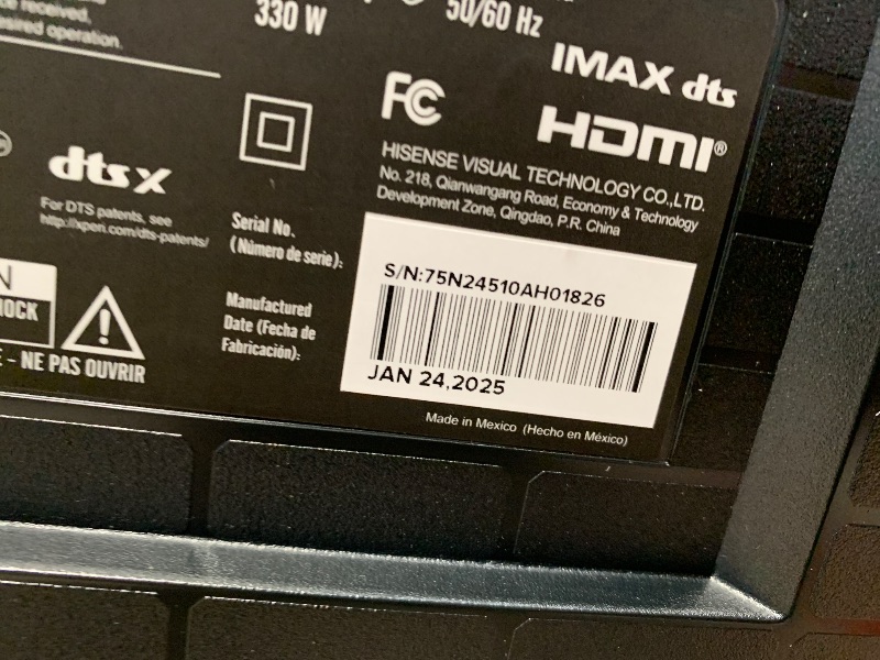 Photo 1 of Hisense 75" Class U8 Mini-LED ULED 4K UHD Google Smart TV (75U8QG, 2025 Model) - QLED, Native 165Hz, VRR 288, Up to LD5600, 5000 Nits, HDR10+, Dolby Vision IQ · Atmos, IMAX Enhanced, 4.1.2 Ch Audio