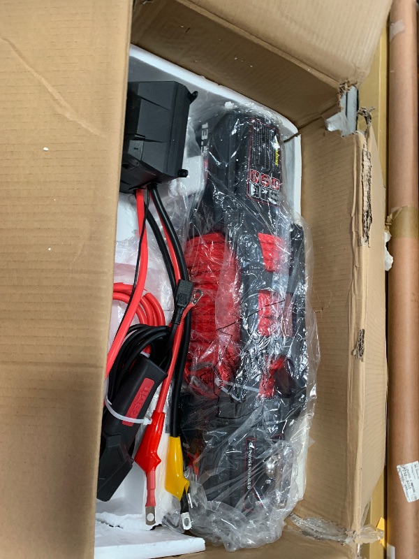 Photo 1 of X-BULL Winch-13500 lb. Load Capacity Electric Winch Kit 12V Synthetic Rope,Waterproof IP67 Electric Winch with Hawse Fairlead, with Wireless Handheld Remote and Corded Control Recovery