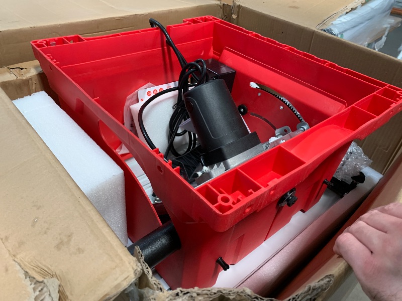 Photo 1 of 10 Inch Table Saw, Portable Benchtop Table Saw, Stand & Push Stick, Adjustable Blade Height, With Port for Connecting Dust Collector, 90°Cross Cut & 0-45°Bevel Cut, 5000RPM
