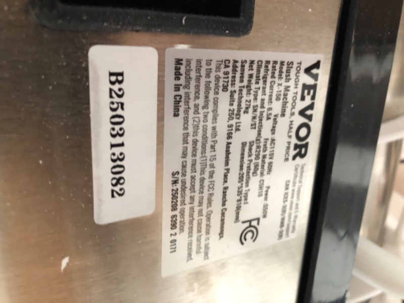 Photo 1 of VEVOR Slushy Machine,15L Single Tank Commercial Margarita Machine, 60 Cups Stainless Steel Margarita Smoothie Frozen Drink Machine, Slushie Machine for Home Party Restaurants Cafe Bars