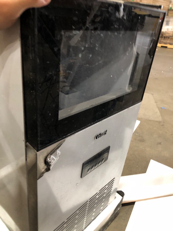 Photo 1 of (Disfunctional) Commercial Ice Maker Machine 155LBS/24H with 35LBS Storage Bin,15Inch Wide 11-20 Mins Under Counter/Freestanding Stainless Steel Large Ice Machine