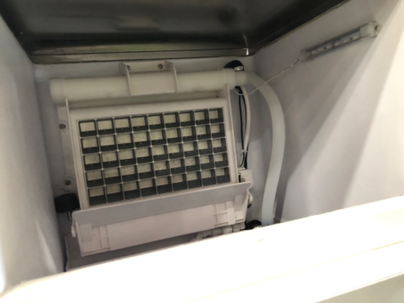 Photo 1 of (Disfunctional) Commercial Ice Maker Machine 155LBS/24H with 35LBS Storage Bin,15Inch Wide 11-20 Mins Under Counter/Freestanding Stainless Steel Large Ice Machine