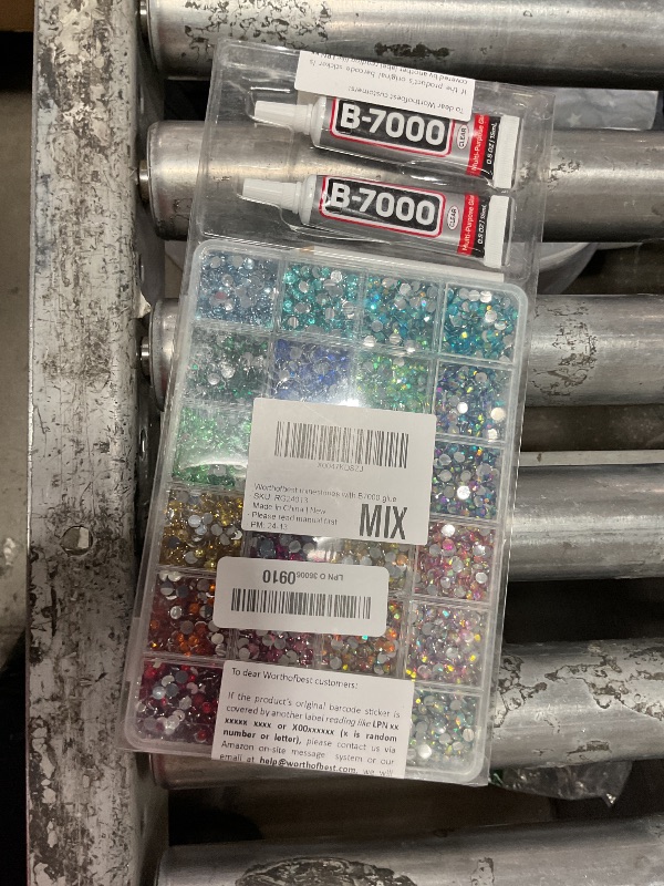Photo 1 of 10000Pcs Multicolored 5mm Rhinestones for Crafts with b7000 Gem Glue for Clothes Clothing, Flatback Rainbow Colored Rinestones Crystals Diamonds for Fabric Shoes, Flat Back Multi Colorful Gemstones