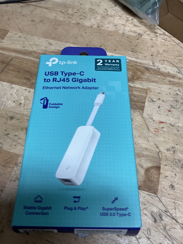 Photo 1 of TP-Link USB C To Ethernet Adapter(UE300C), RJ45 To USB C [Thunderbolt 3/4 Compatible] Type-C Gigabit Ethernet LAN Network Adapter, Compatible With Apple MacBook Pro 2017-2023, MacBook Air, And More