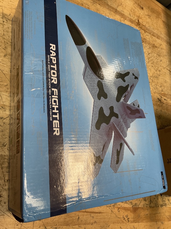 Photo 1 of VEVOR RC Plane 2 Channel, Remote Control Airplane 2.4GHZ with 6-Axis Gyro Stabilizer&2 Batteries, F-22 Fighter Aircraft Plane Toy for Adults Kids Beginners Boys Birthday/Xmas Child Gift