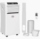 Photo 1 of 10,000 BTU Portable Air Conditioner Cools 200 Sq. Ft. with Dehumidifier, Ventilating and Remote Control in White


