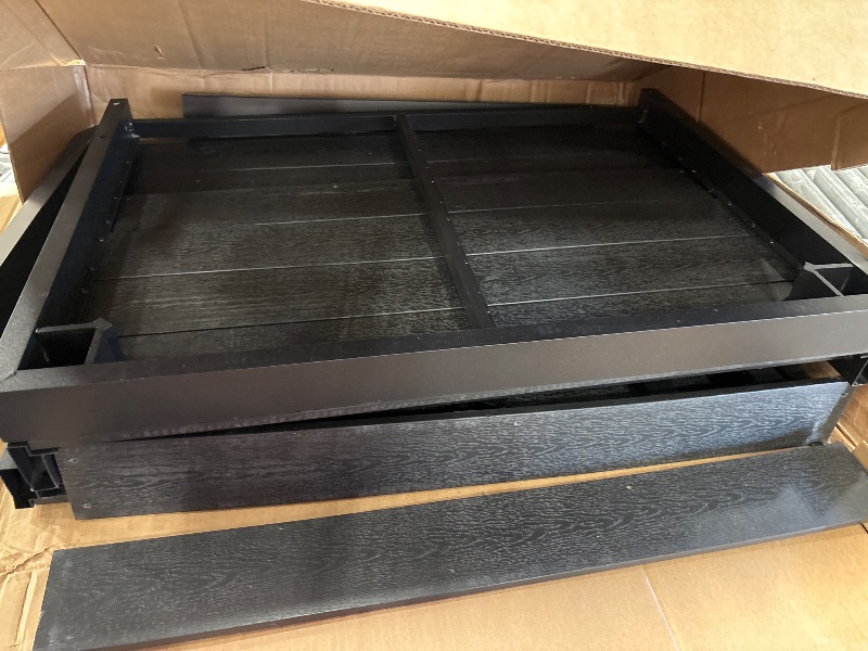 Photo 1 of YITAHOME Aluminum Patio Dining Table for 8, 75" Outdoor Dining Table, E-Coated Rectangular Patio Table for Backyard Garden Lawn, Black