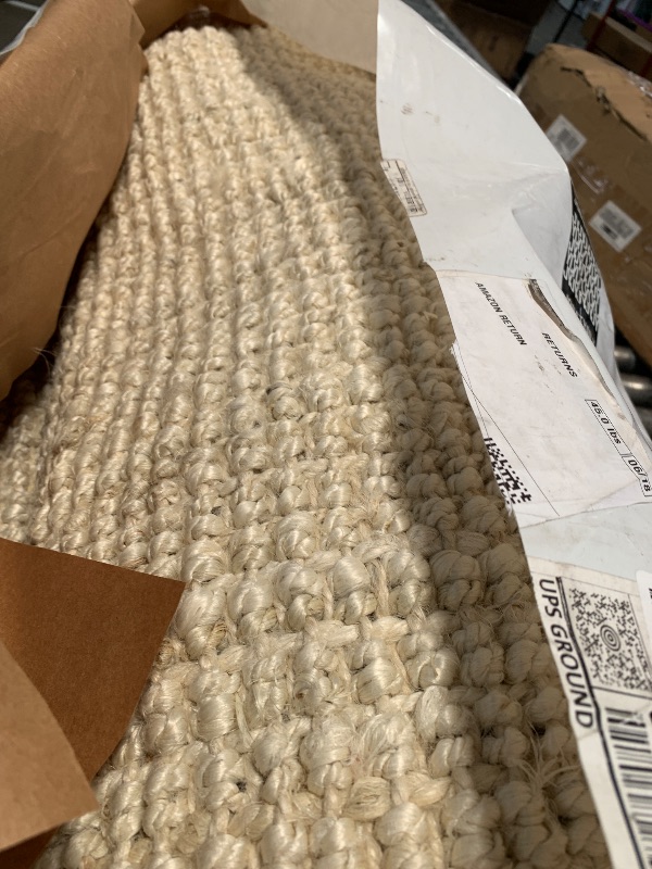 Photo 1 of (See all images) JONATHAN Y NRF102B-8 Pata Hand Woven Chunky Jute Light Ivory 8 ft. x 10 ft. Area-Rug, Farmhouse, Easy-Cleaning, for Bedroom, Kitchen, Living Room
