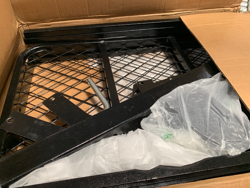 Photo 1 of ***PARTS ONLY***PINGDIR Folding Hitch Mount Cargo Carrier Hitch Rack Basket 60"*21.5"*6" Hauling Weight Capacity of 500 Lbs, Waterproof Cargo Bag 58" 19" 24", with Hitch Stabilizer,Cargo Net and Ratchet Straps