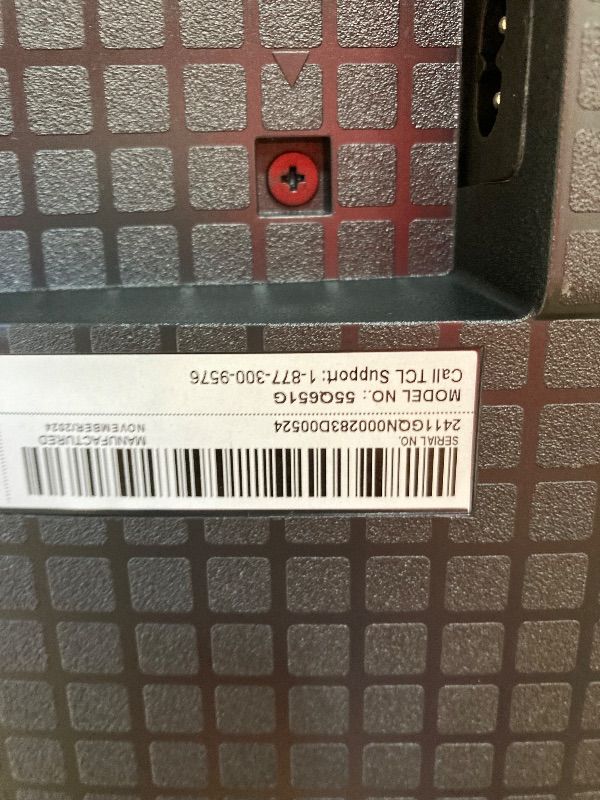 Photo 1 of ****************SCREEN SMASHED, NON-FUNCTIONAL, FINAL SALE**************
TCL 55-Inch Q65 QLED 4K UHD Smart TV with Google TV (55Q651G, 2024 Model) Dolby Vision, Dolby Atmos, HDR Pro+, Game Accelerator Enhanced Gaming, Voice Remote, Works with Alexa, Strea