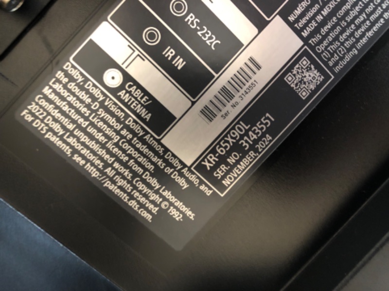 Photo 1 of ****************SCREEN DAMAGED, NON-FUNCTIONAL, FINAL SALE****************
Sony 65 Inch 4K Ultra HD TV X90L Series: BRAVIA XR Full Array LED Smart Google TV with Dolby Vision HDR and Exclusive Features for The PlayStation® 5 XR65X90L- Latest Model,Black