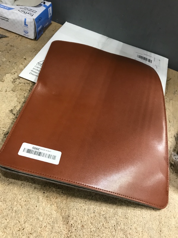 Photo 1 of Comfyable Slim Laptop Sleeve 16 Inch Compatible for MacBook Pro 16-Inch M4 M3 M2 Pro/Max 2024, Faux Leather Protective 16-in Mac Cover Case, Brown