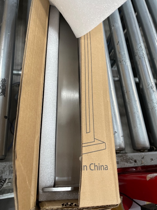 Photo 1 of (PARTIAL SET) (GLASS NOT INCLUDED) Cvter Glass Railing Post, 304 Stainless Steel/No-Punch Glass Railing with Spigot Slots & Base, Heavy-Duty Glass Clamp Bracket for Deck Balusters, Balcony, Patio, Stairs, Silver, 23.6in, 60cm