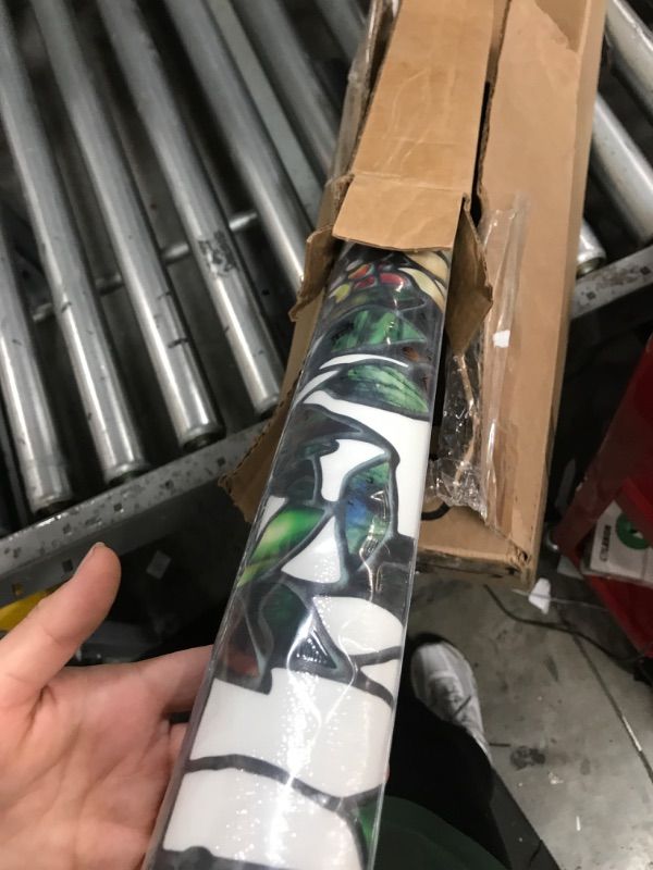 Photo 1 of **THIS IS A GRAPEVINE FLORAL PATTERN*** Artscape Montage | Privacy Window Film with Vibrant Colored Pattern | Non-Adhesive & UV Protection | Easy to Apply & Removable | 24 x 36 Inches | Made in USA