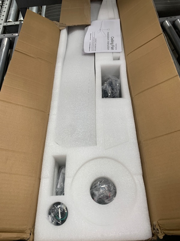 Photo 1 of ***PARTS ONLY***BOOSANT 72" Ceiling Fans without Lights, 72 inch Ceiling Fan no Light, High cfm Quiet 3 Blade Wood Walnut Ceiling Fan, Large Modern Ceiling Fan with Remote, Propeller Outdoor Ceiling Fans for Patios