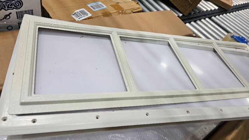 Photo 1 of ***PARTS ONLY***Nuanchu 2 Pcs 42 x 14.7 Inch Garage Door Windows Vinyl Windows with UV Resistant Plexy Glass Garage Door Windows Inserts(Style 2)