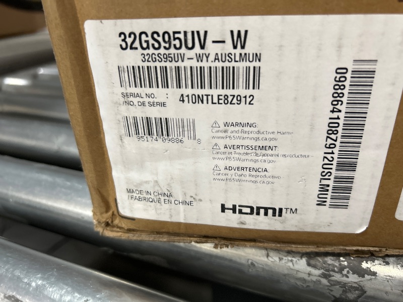 Photo 1 of ***NOT FUNCTIONAL/ PARTS ONLY***

LG ?32GS95UV 32-inch Ultragear OLED Gaming Monitor 4K UHD 1440p 240Hz 0.03ms DisplayHDR True Black 400 AMD FreeSync Premium Pro NVIDIA G-Sync HDMI 2.1 DisplayPort Tilt/Height/Swivel Stand White
