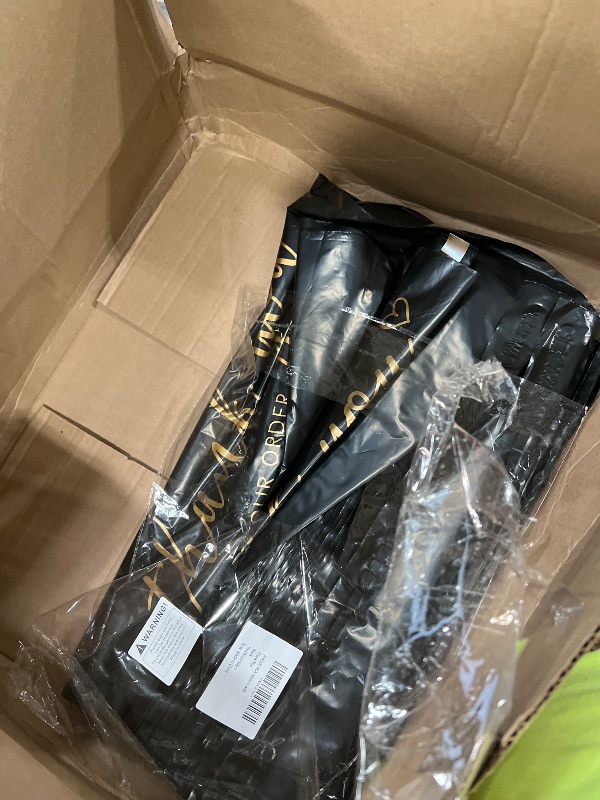 Photo 1 of (USED/FAIR) (PARTIAL SET) JinRuiKJ Thank You Poly Mailer 19x24 Inch 50 PCS, Shipping Bags for Clothing, Packaging Bags for Small Business, Strong Adhensive, Waterproof and Tear-Resistant Mailing Envelopes, Black