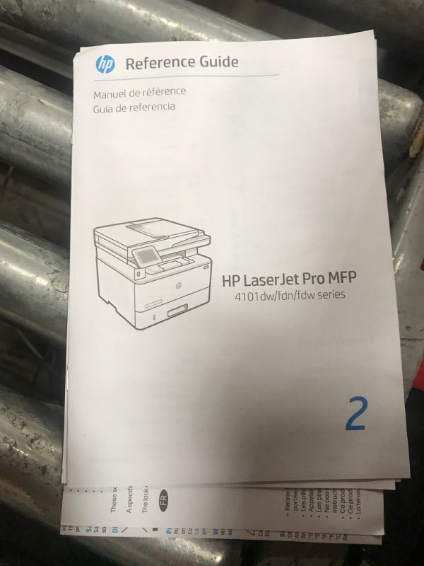 Photo 1 of HP LaserJet Pro MFP 4101fdn Printer, Print, scan, copy, fax, Fast speeds, Easy setup, Mobile printing, Advanced security, Best for small teams, Ethernet/USB only