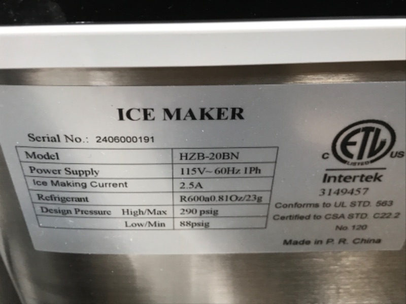 Photo 1 of (for parts) Nugget Ice Maker 44Lbs/24H, Countertop Soft Chewable Ice Pebble Ice Machine, Self-Cleaning Protable Compact, with Ice Scoop & Removable Basket for Home/Kitchen/Office/Bar