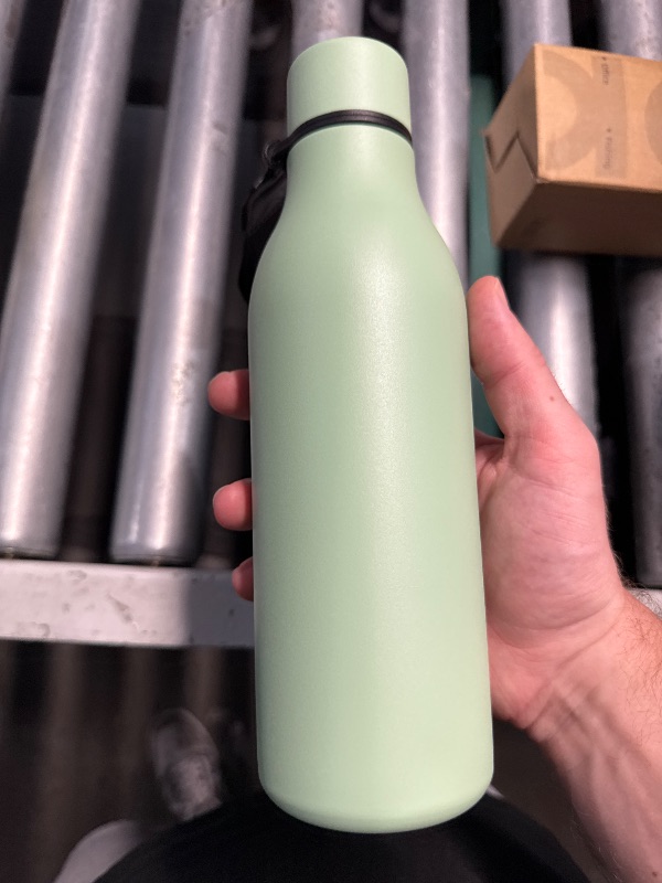 Photo 1 of (USED/FAIR) BJPKPK Insulated Water Bottles, 18 oz Stainless Steel Metal Water Bottle with Strap, BPA Free Leak Proof Thermos, Mugs, Flasks, Reusable Water Bottle for Sports & Travel, Macaron Green