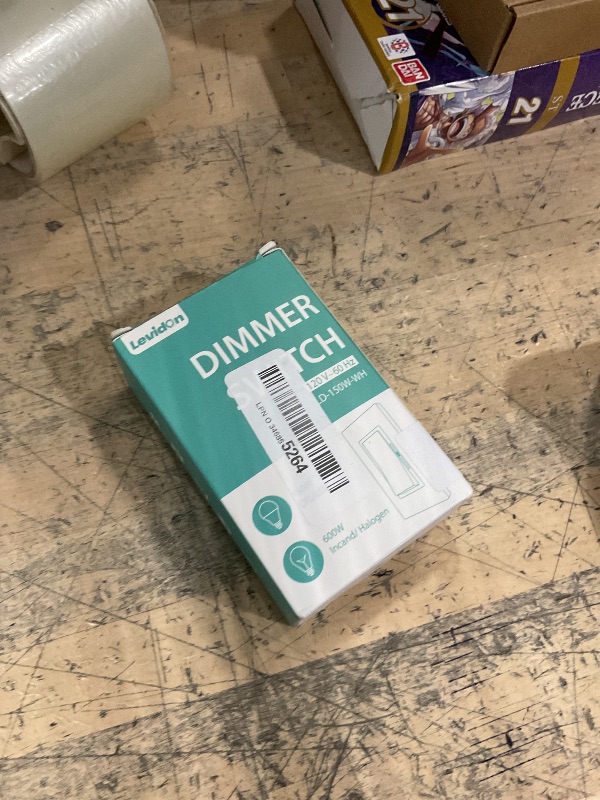 Photo 1 of Dimmer Switch, Single Pole or 3-Way Rocker Light Dimmer Wall Switch for 150W Dimmable LED or 600W Incandescent/Halogen Bulb, White