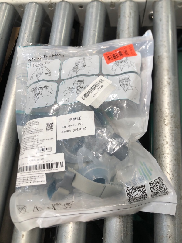Photo 1 of CPAP Masks, Universal CPAP Full Face Mask Reuse Replacement Set for F20, Full Face Nasal CPAP Mask with Headgear, Elbow/Swivel and Cushion, Suitable for Various Models of CPAP Machines (M)
