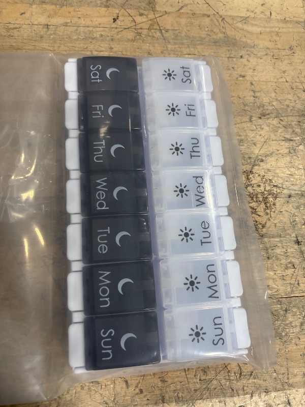 Photo 1 of  weekly(7day) pill case, medication planner, vitamin organizer box 