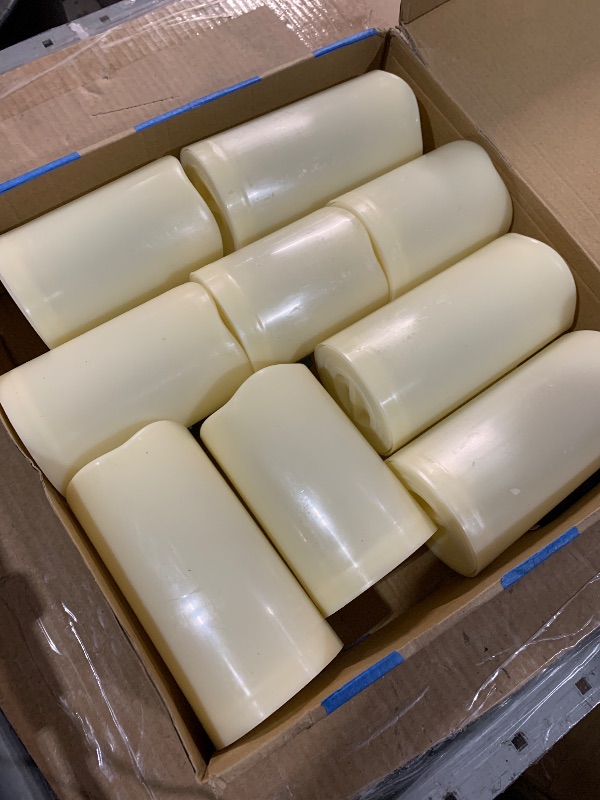 Photo 1 of (used) Enido Flameless LED Candles Battery Operated Pack of 9 Pillar Candles