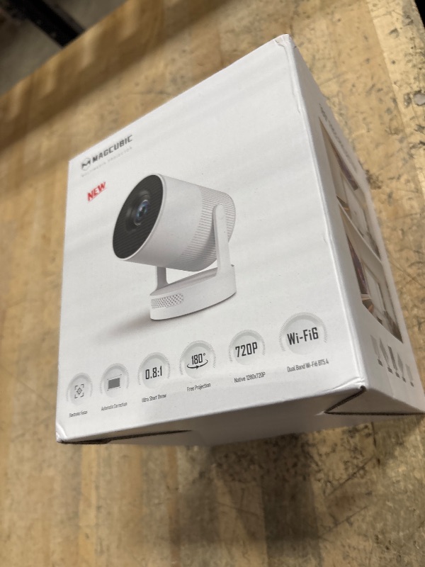 Photo 1 of ?Electric Focus?Magcubic Mini Projector 4K Support, Portable Projector with WiFi 6 and Bluetooth 5.4, Smart Proyector, 5W Soundbase Speaker, 180° Rotation for Home Theater HY300 Ultra