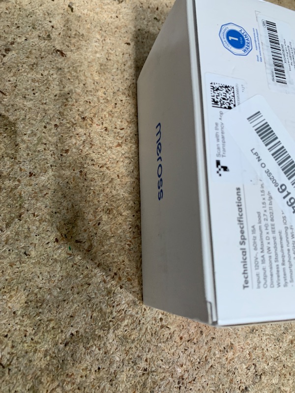 Photo 1 of ***(MISSING MANUAL)***meross Smart Plug Mini, 15A & Reliable Wi-Fi, Support Apple HomeKit, Siri, Alexa, Echo, Google Assistant and Nest Hub, App Control, Timer, No Hub Needed, 2.4G WiFi Only, 4 Pack