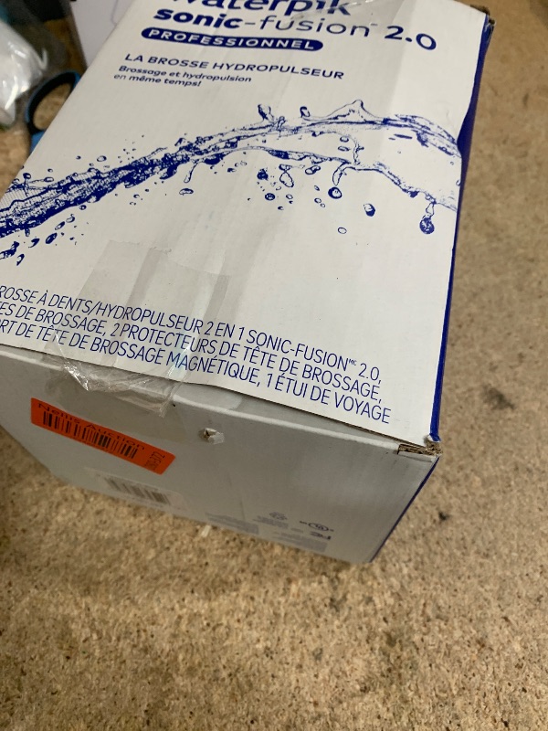 Photo 1 of *UNABLE TO TESTED* Waterpik Sonic-Fusion 2.0 Professional Flossing Electric Toothbrush with Water Flosser Combo In One, White SF-04, Packaging May Vary