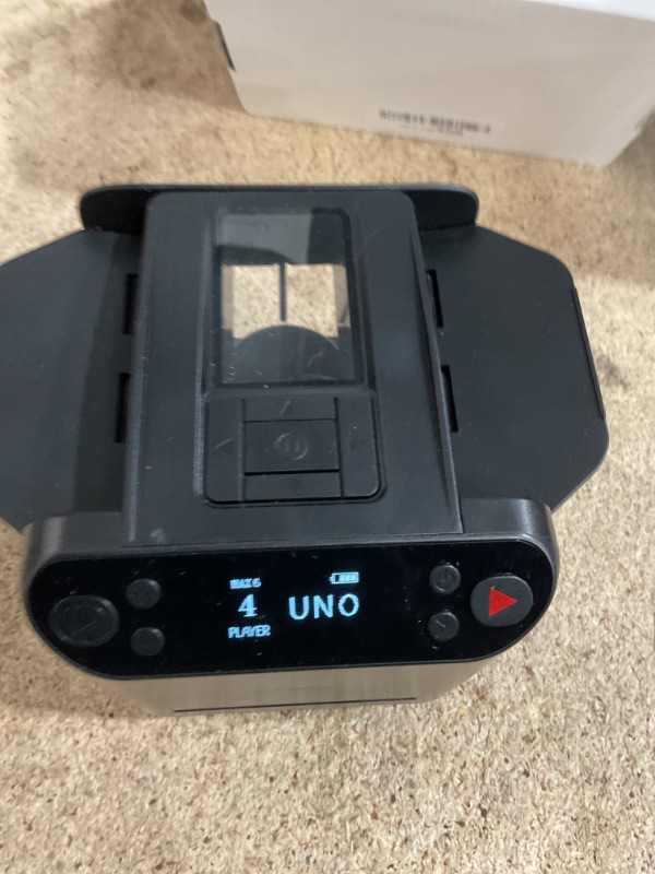 Photo 1 of *UNABLE TO TESTED* KPAW Automatic Card Shuffler and Dealer - 1-2 Decks Support 12 Players, 4 Drawing Remotes, Built-in Gameplays, 360°/180° Deal, for Poker, UNO, Phase 10, Skip-Bo, Rummy (Black)