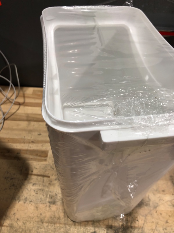 Photo 1 of ***FACTORY SEALED*** AnnkkyUS 16 Liter Plastic Garbage Can, Waste Bin with Swing Lid (White)