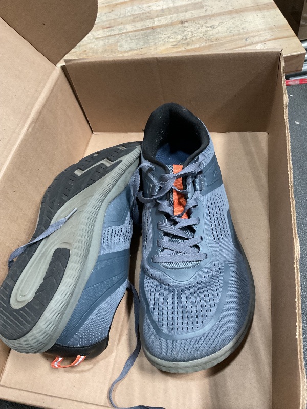 Photo 1 of WHITIN Men's Barefoot Running Shoes Width Transitional Minimalist Wide Toe Box Size 12 Zero Drop Rubber Outsole Sneakers Tennis Dark Grey 46