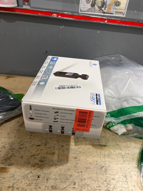 Photo 1 of Minolta 4K Ultra HD Pocket Camcorder – WiFi Enabled Action Camera with 16MP Photos, 170° Wide Angle Lens, 270° Rotating Head, Slow Motion, 1.3-inch Display - 16GB Card & Waterproof Case (Red)