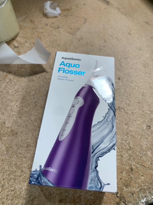 Photo 1 of AquaSonic Water Flosser - Cordless Rechargeable Water Flossers for Teeth Cleaning - Waterproof Aqua Flosser, Portable Oral Irrigator for Dental Cleaning with 5 Jet Tips – Braces Home Travel