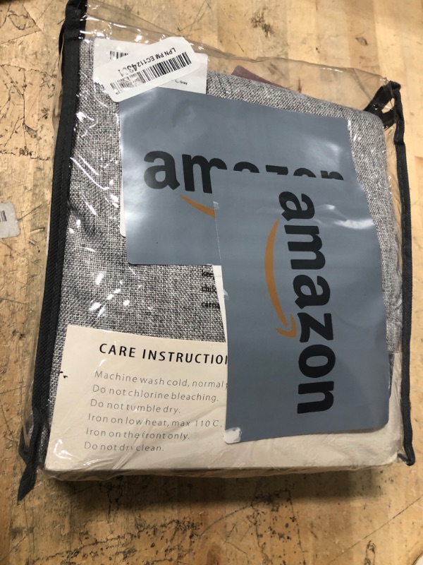 Photo 1 of 100% Blackout Shield Linen Blackout Curtains for Bedroom 86 Inches Long, Back Tab/Rod Pocket Living Room Drapes, Thermal Insulated Blackout Curtains 2 Panels Set, 50" W x 86" L, Grey