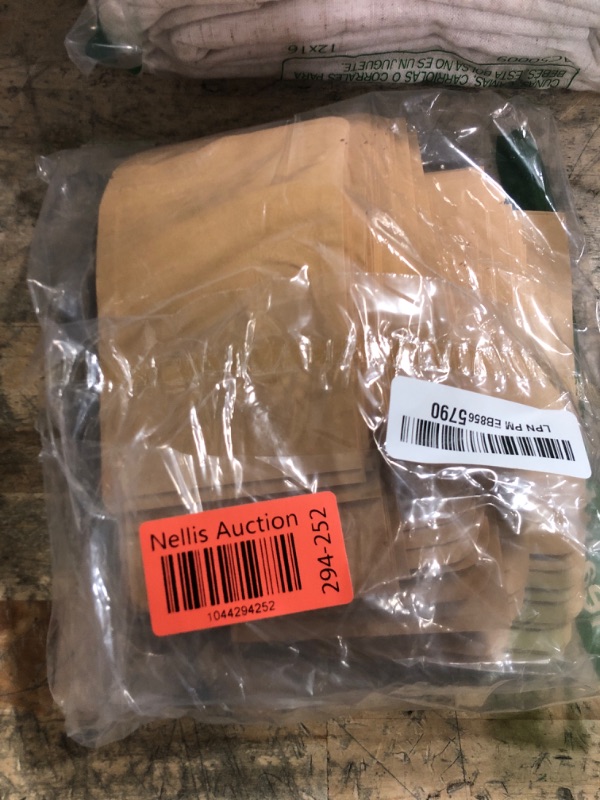 Photo 1 of 100 Pcs Resealable bags,3.5" x 5.5" Stand Up Kraft Paper Bags with Matte Window, Zip Lock Food Storage Bags for Packaging Products, Reusable, Sealable