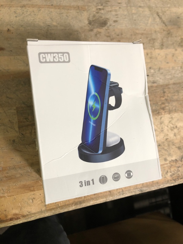 Photo 1 of ***(PARTS ONLY/ NON FUNCTIONAL)***3 in 1 Charging Station for iPhone - Wireless Charger for Apple Products Multiple Devices - Charging Dock Stand for AirPods (for iPhone 16e 16 15 14 13 pro 12 11 X Max)