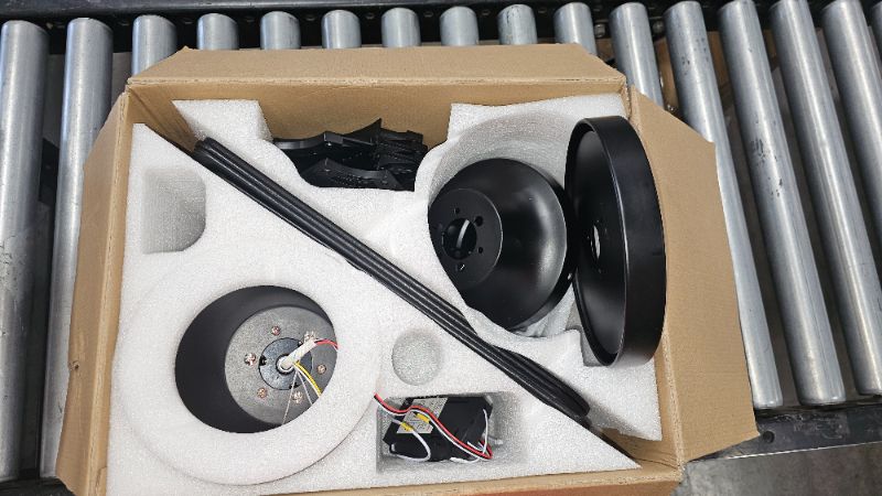 Photo 1 of ***parts only***Ceiling Fans with Lights- 46"Low Profile Indoor Ceiling Fan with Light and Remote/APP Control, Flush Mount, LED Dimmable DC Reversible Modern Ceiling Fan for Bedroom?Black?